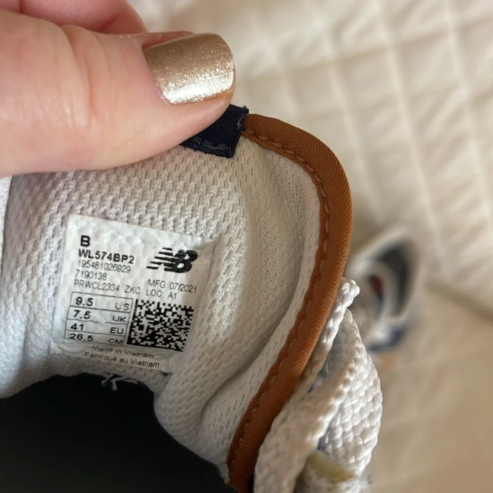 New Balance Navy and Tan Athletic Shoes - Picture 6 of 6